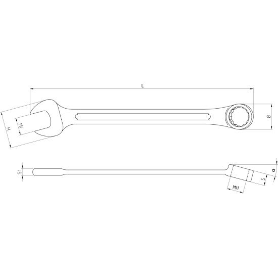 КОД:000420125 / 42AS 1 - Ключ звездогаечен инчов 1 / 42AS 1 от Beta категория Звездогаечни ключове инчови (модел 42AS) от Beta-Tools.bg