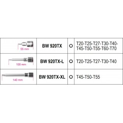BW 923E-TX/C18 - К-т от 18 бр. вложки Torx на 1/2"