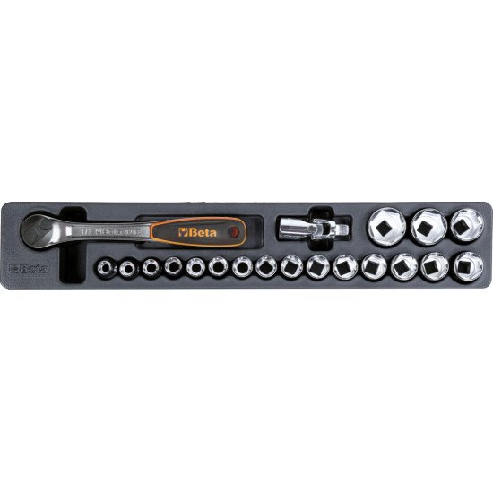 КОД:021206921 / BW 2120L-E/T91 - Куфар метален с 91 бр. инструменти на 1/2" за обща употреба / BW 2120L-E/T91 от Beta категория Куфари, чанти и кутии за инструменти Beta от Beta-Tools.bg
