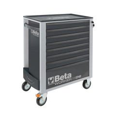 BW 2400S G8/E-L - Количка за инструменти с 8 чекмеджета, с комплект от 398 бр. инструменти, сива