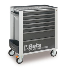 BW 2400S G7/E-M - Количка за инструменти със 7 чекмеджета, с комплект от 309 бр. инструменти, сива