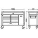 КОД:024006383 / BW 2400 RSC24AXXL-A - Количка за инструменти с 8 чекмеджета + ATS и комплект от 1061 бр. инструменти / BW 2400 RSC24AXXL-A от Beta категория Колички и шкафове за инструменти от Beta-Tools.bg
