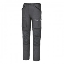 7930MG - Работен панталон, памучен, с много джобове, сив