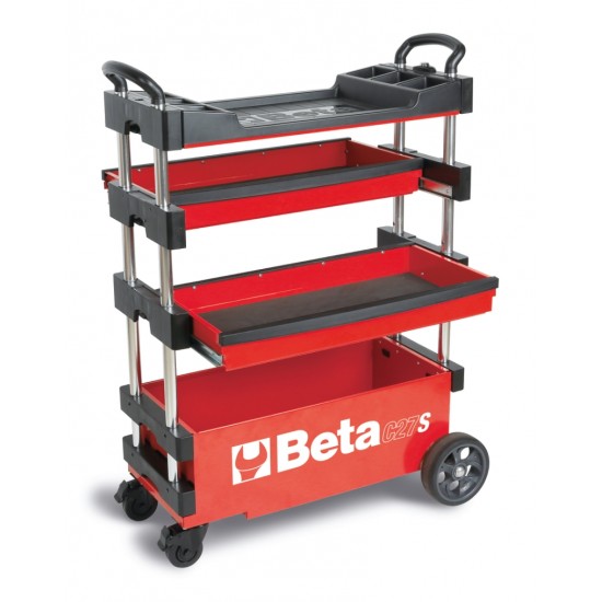 КОД:027000202 / C27S-G - Сгъваема количка за инструменти за работа на открито, индустриално приложение, сива / C27S-G от Beta категория Преносими колички, куфари и кутии от Beta-Tools.bg