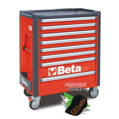 C37/8-R - Количка за инструменти с 8 чекмеджета, червена