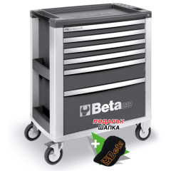 C39-6/G - Количка ALUMINIUM за инструменти с 6 чекмеджета, сива