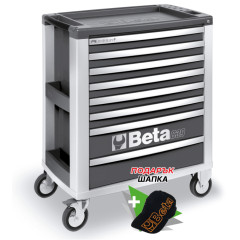 C39-8/G - Количка ALUMINIUM за инструменти с 8 чекмеджета, сива