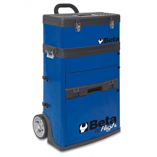 КОД:041000006 / C41H-B - Двумодулна количка за инструменти с 3 чекмеджета, синя / C41H-B от Beta категория Преносими колички, куфари и кутии от Beta-Tools.bg