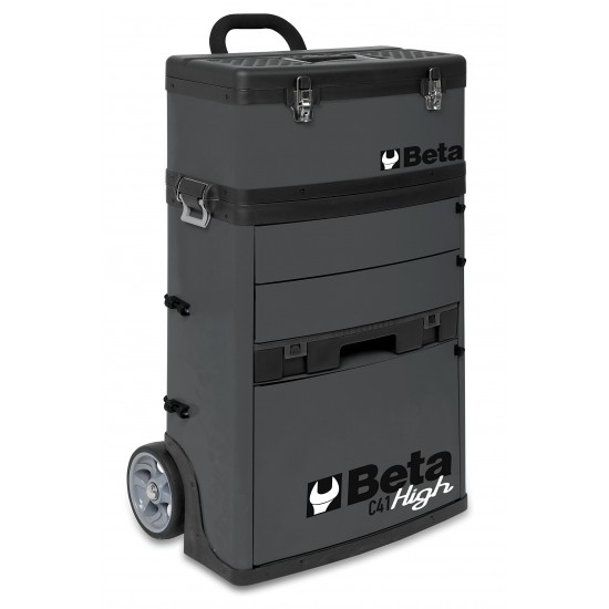КОД:041000010 / C41H-G - Двумодулна количка за инструменти с 3 чекмеджета, сива / C41H-G от Beta категория Преносими колички, куфари и кутии от Beta-Tools.bg