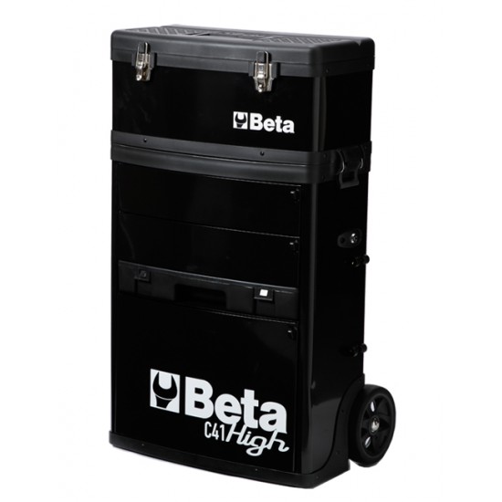 КОД:041000005 / C41H-N - Двумодулна количка за инструменти с 3 чекмеджета, черна / C41H-N от Beta категория Преносими колички, куфари и кутии от Beta-Tools.bg