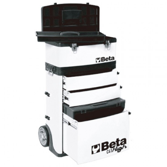 КОД:041000021 / C41H-W - Двумодулна количка за инструменти с 3 чекмеджета, бяла / C41H-W от Beta категория Преносими колички, куфари и кутии от Beta-Tools.bg