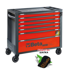 RSC24AXL/7-R - Количка за инструменти, широка версия, 7 чекмеджета + ATS, червена