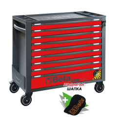 RSC24AXL/9-R - Количка за инструменти, широка версия, 9 чекмеджета + ATS, червена