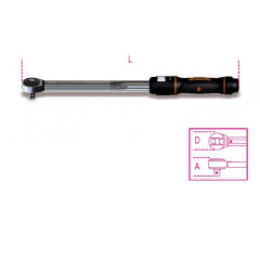667N /20 - Динамометричен ключ Click-type на 1/2" (40-200 Nm) с Push-through тресчотка