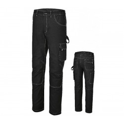 7880 SC/L - Работен панталон от стреч, тясна кройка, брезентов T/C плат, 290 g/m2, черен