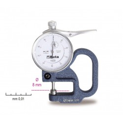 1659 - Индикаторен часовник 0-10мм със стойка за измерване на дебелина