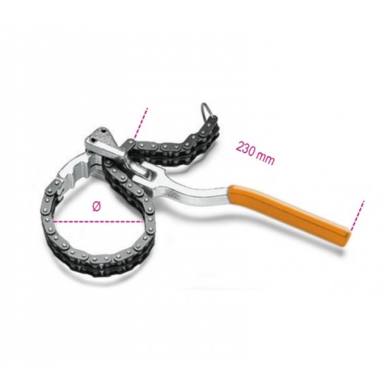 1488 - Ключ с двойна верига и дръжка за маслени филтри Ø60-110мм