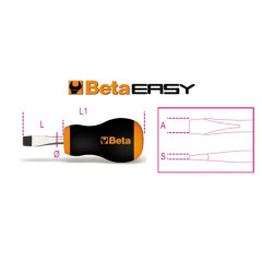 Отвертка права къса BetaEasy с разширен връх - 012010103
