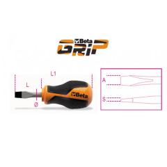 1260 N4X30 - Отвертка права къса BetaGRIP с разширен връх
