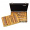 446/C110 - К-т метчици, плашки и въртоци от хромирана стомана (110 броя) в дървена кутия