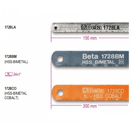 1728 BM - Лист за ножовка 300мм (HSS, Bimetal)