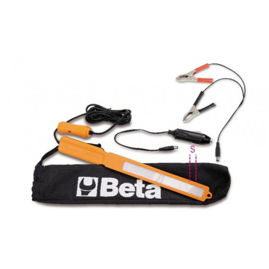 КОД:018380101 / 1838 SL - Лампа преносима 12V, с високояркостни светодиоди, ултра тънко тяло (дебелина 6 мм), кабел L=2,5м, с 2 ел.захранващи накрайника (към запалката на автомобила и към клемите на акумулатора) (СПРЯНА ОТ ПРОИЗВОДСТВО) / 1838SL от Beta к