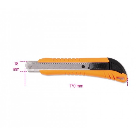 КОД:017710000 / 1771 - Макетен нож с чупещо се острие с широчина 18 мм / 1771 от Beta категория Ножове от Beta-Tools.bg