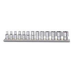 900 /SB13 - К-т вложки шестостен на 1/4" (13 бр) на метална лайсна