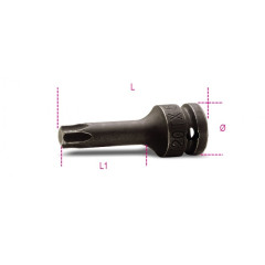 720 TX30 - Вложка ударна с накрайник TORX на 1/2" монолитна