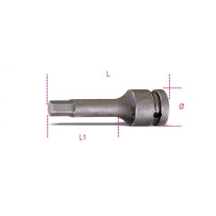 720 ME5 - Вложка ударна с накрайник шестограм на 1/2" монолитна