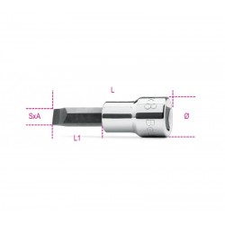 910 LP1,2X6,5 - Вложка с бит плосък на 3/8"