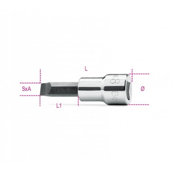 910 LP1X5,5 - Вложка с бит плосък на 3/8"