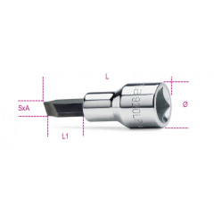 920 LP1X5,5 - Вложка с бит плосък на 1/2"