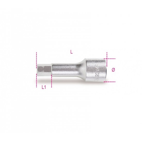 920 ME8 - Вложка с накрайник шестограм на 1/2" удължена монолитна