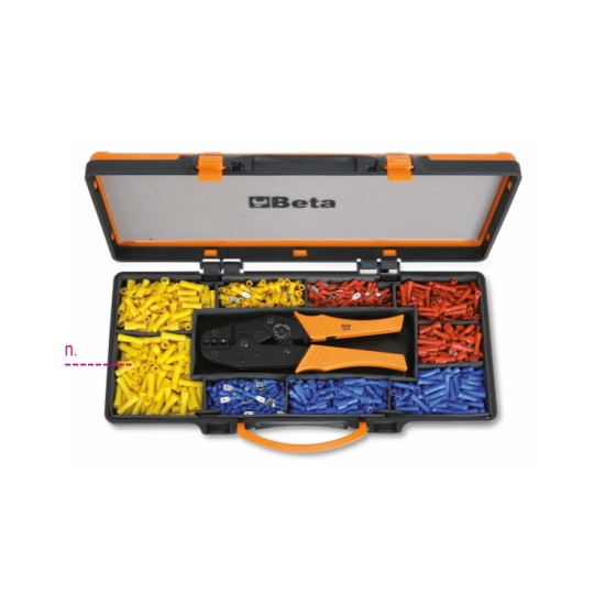 Инструменти Pliers with assortment of 450 terminals 1608/C9 (016080045) на марката ще намерите в beta-tools.bg КОД:016080045 / Pliers with assortment of 450 terminals 1608/C9 / 30768 от категория Beta-Tools.com от Beta-Tools.bg