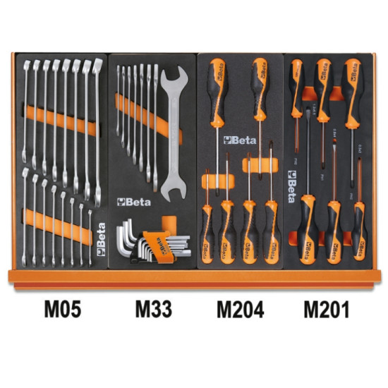 КОД:059041201 / Assortment of 90 tools for universal use in EVA foam trays 5904VU/1M / 67873 от  категория Beta-Tools.com от Beta-Tools.bg