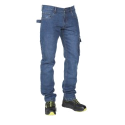 7528 - Работен панталон от дънков плат със Slim Fit кройка