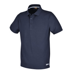 7552BL - Тениска тип Polo Shirt, с три копчета, от памучно пике, 200 g/m2, синя 