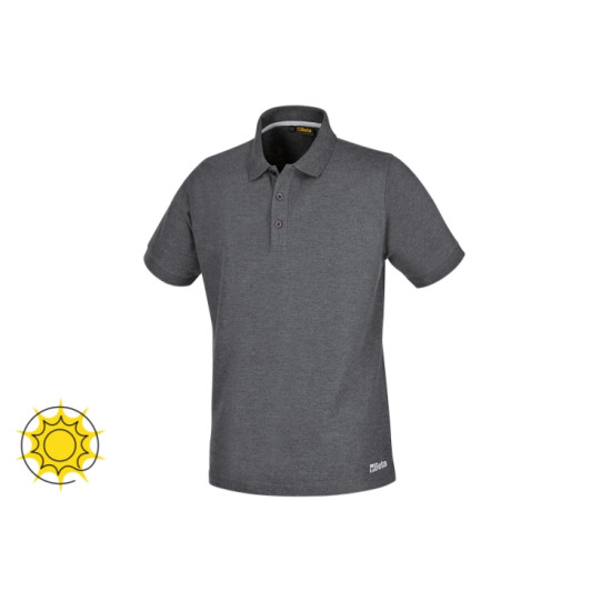 7552G L - Тениска тип Polo Shirt, с три копчета, от памучно пике, 200 g/m2, сив меланж 7552G L - Тениска тип Polo Shirt, с три копчета, от памучно пике, 200 g/m2, сив меланж