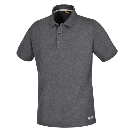 7552G L - Тениска тип Polo Shirt, с три копчета, от памучно пике, 200 g/m2, сив меланж 7552G L - Тениска тип Polo Shirt, с три копчета, от памучно пике, 200 g/m2, сив меланж