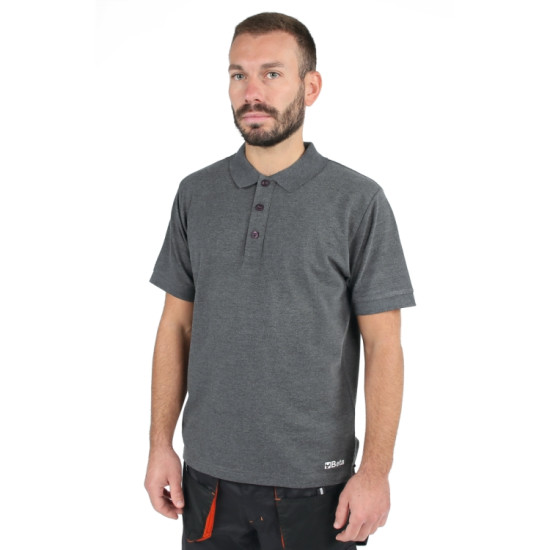 7552G L - Тениска тип Polo Shirt, с три копчета, от памучно пике, 200 g/m2, сив меланж 7552G L - Тениска тип Polo Shirt, с три копчета, от памучно пике, 200 g/m2, сив меланж
