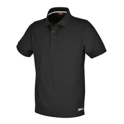 7552N - Тениска тип Polo Shirt, с три копчета, от памучно пике, 200 g/m2, черна 