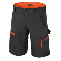 ​7661G - Работни бермуди стреч, олекотени, Slim fit кройка, сиви