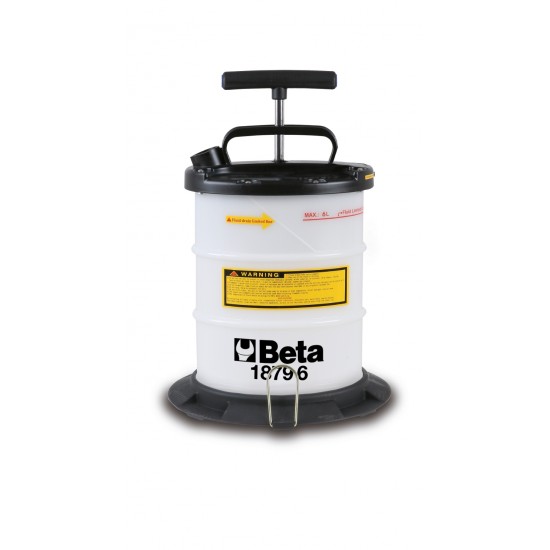 КОД:018790000 / 1879 6 - Екстрактор за течности с ръчно управление и резервоар 6 литра / 1879 6 от Beta категория Друго оборудване за автосервизи от Beta-Tools.bg