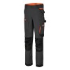 7650 - Работен панталон Top Line от стреч материя със Slim Fit кройка и много джобове, сив