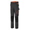 7650 L - Работен панталон Top Line от стреч материя със Slim Fit кройка и много джобове, сив