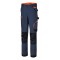 7650B L - Работен панталон Top Line от стреч материя със Slim Fit кройка и много джобове, син