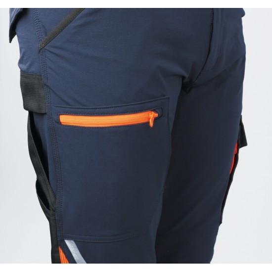 КОД:076500102 / 7650B M - Работен панталон Top Line от стреч материя със Slim Fit кройка и много джобове, син / 7650B M от Beta категория Работни панталони от Beta-Tools.bg
