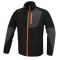 7657N XXXL - Еластичен пуловер от полар, с високо закопчаване, черен