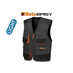 7867G - Работен елек Easy, олекотен, с много джобове, сив